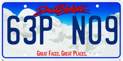 SD license plate 63PN09