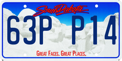 SD license plate 63PP14