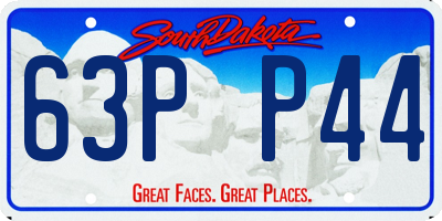 SD license plate 63PP44