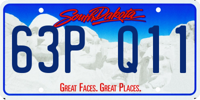 SD license plate 63PQ11