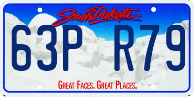 SD license plate 63PR79
