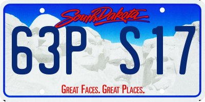 SD license plate 63PS17