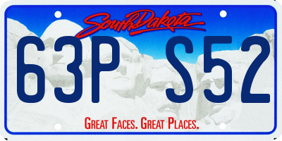 SD license plate 63PS52