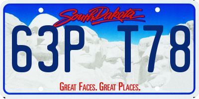 SD license plate 63PT78
