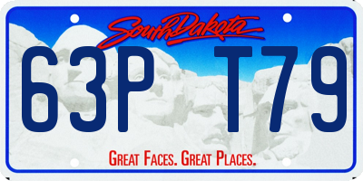 SD license plate 63PT79
