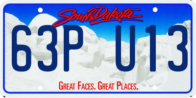 SD license plate 63PU13