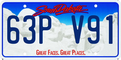 SD license plate 63PV91