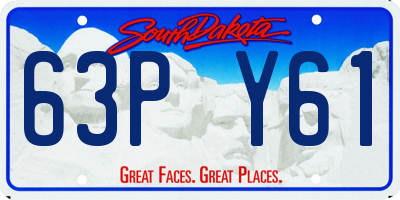 SD license plate 63PY61