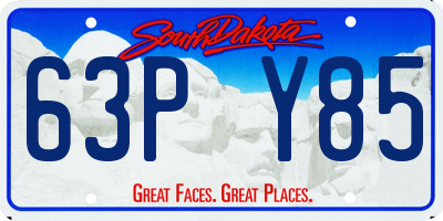 SD license plate 63PY85