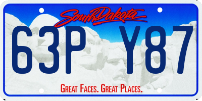 SD license plate 63PY87