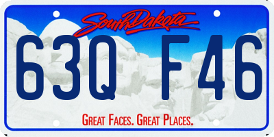 SD license plate 63QF46