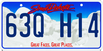 SD license plate 63QH14