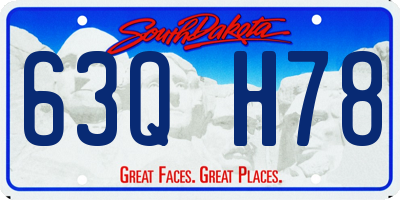 SD license plate 63QH78