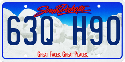SD license plate 63QH90
