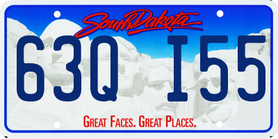 SD license plate 63QI55