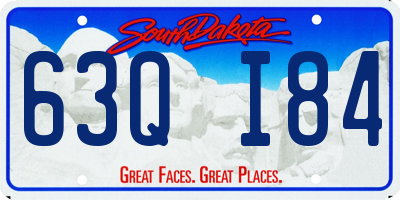 SD license plate 63QI84