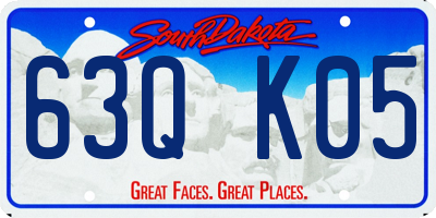 SD license plate 63QK05