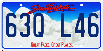 SD license plate 63QL46