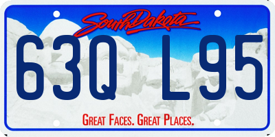 SD license plate 63QL95