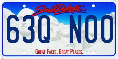 SD license plate 63QN00