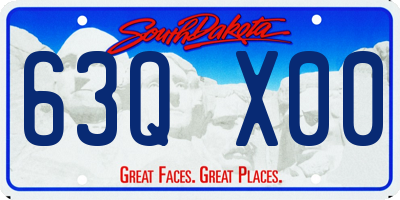 SD license plate 63QX00