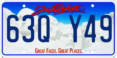 SD license plate 63QY49