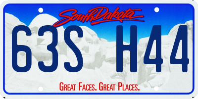 SD license plate 63SH44