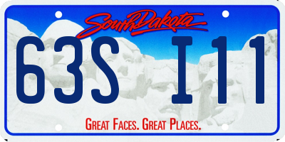 SD license plate 63SI11