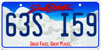 SD license plate 63SI59
