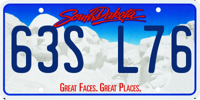 SD license plate 63SL76