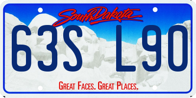 SD license plate 63SL90