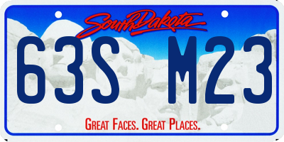 SD license plate 63SM23