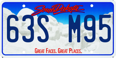 SD license plate 63SM95