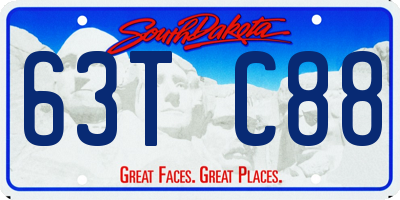 SD license plate 63TC88