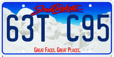 SD license plate 63TC95