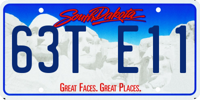 SD license plate 63TE11
