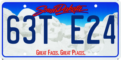 SD license plate 63TE24