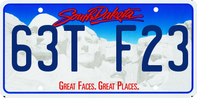 SD license plate 63TF23