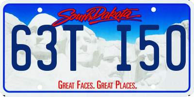 SD license plate 63TI50