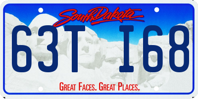 SD license plate 63TI68