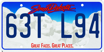 SD license plate 63TL94