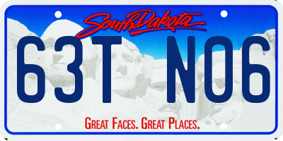 SD license plate 63TN06
