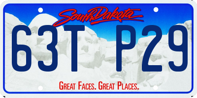 SD license plate 63TP29