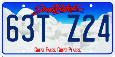 SD license plate 63TZ24