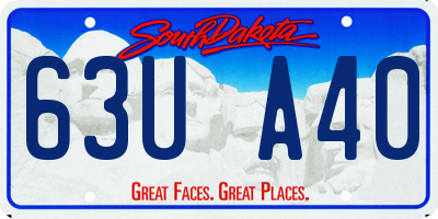 SD license plate 63UA40
