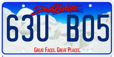 SD license plate 63UB05