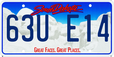 SD license plate 63UE14