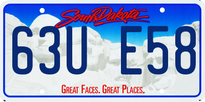 SD license plate 63UE58