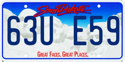 SD license plate 63UE59