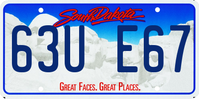 SD license plate 63UE67